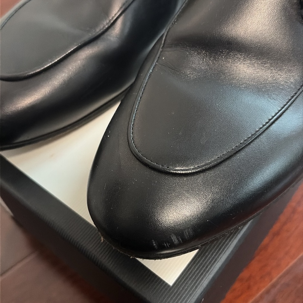 Gucci black flat mules gold hardware size 7.5 - Picture 4 of 12